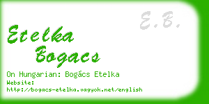 etelka bogacs business card