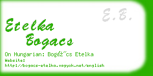 etelka bogacs business card